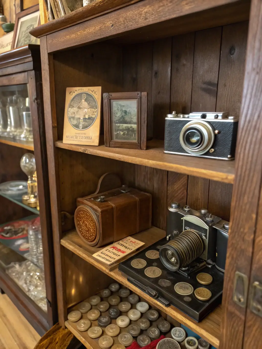A close-up shot of a variety of collectibles, including rare coins, vintage stamps, and signed sports memorabilia, arranged on a display table.
